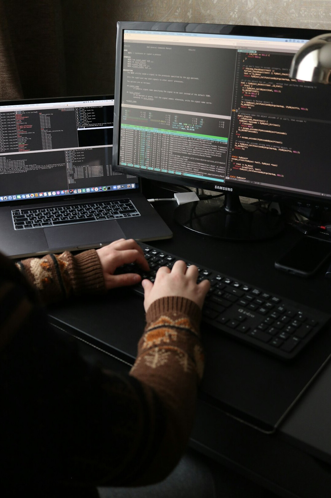 person learning programming online